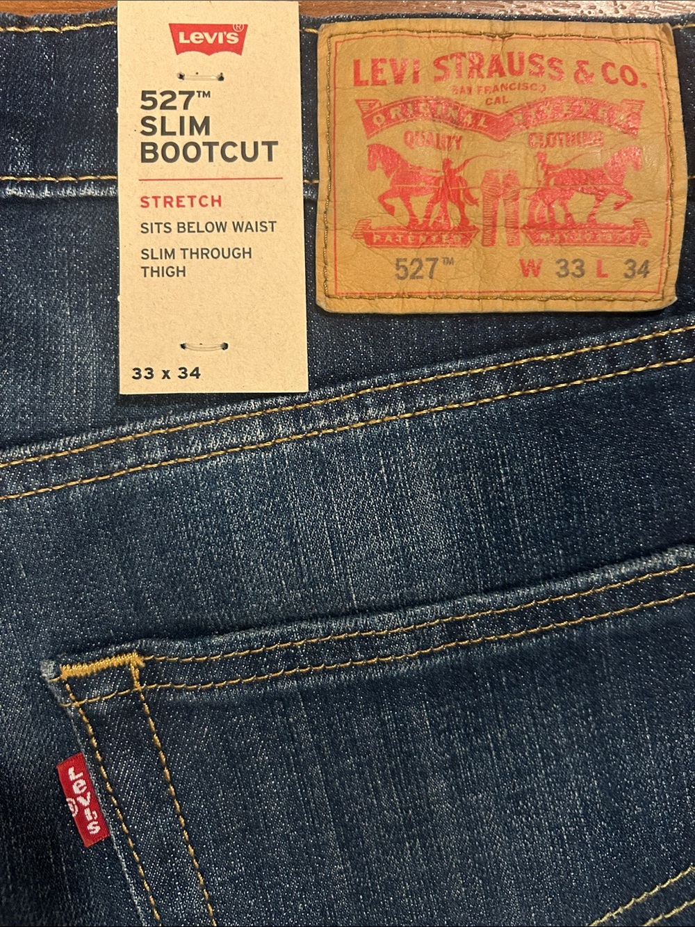 Levi's Dark Indigo Men's Slim Bootcut Jeans - Picture 2 of 3